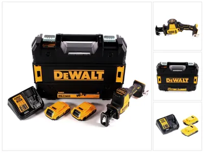 Zdjęcie produktu dla Akumulatorowa pilarka szablasta DeWalt DCS 369 D2 18 V + 2x akumulator 2,0 Ah + ładowarka + TSTAK