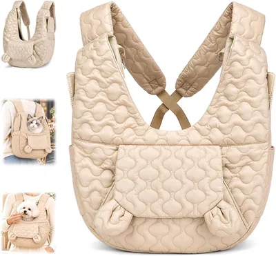 Immagine prodotto di Borsa per cani in nylon, dimensioni 43 x 18 x 23 cm, adatta a cani di piccola taglia, traspirante