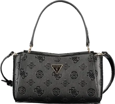 Produktbild von Schwarze Damenschultertasche T mit abnehmbarem Riemen und Fächern