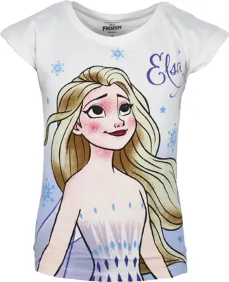 Produktbild von Disney Die Eiskönigin Elsa Kinder Mädchen T-Shirt – Weiß / 98