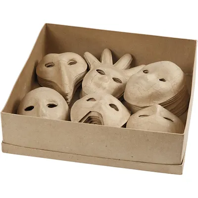 Produktbild von Creativ Firmenmasken, H: 12-21 cm, 60 Stück 1 Box