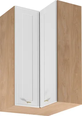 Produktbild von Eckhängeschrank 60x60 cm Küchenschrank Küchenhängeschrank, Sorento G60N2 Weiß/Sonoma Eiche
