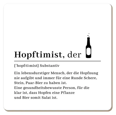 Produktbild von Getränkeuntersetzer, Zubehör für Gläser, Getränke, Tassen, Glasuntersetzer, abwischbar, Korkuntersetzer Hopftimist