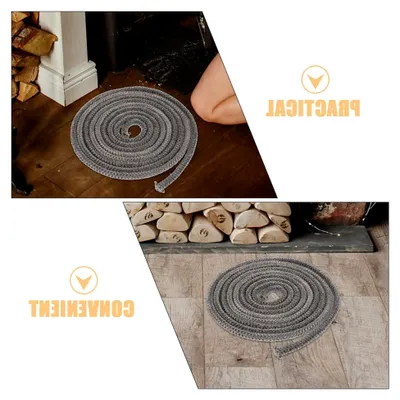 Produktbild von Selbstklebende Ofendichtung 10mm x 2,5m aus hitzebeständigem Glasfaser Feuerseil für Holzofen Türdichtung und Rauchschutz