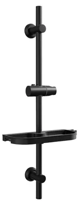 Produktbild von Görbach Duschset Edelstahl Schwarz Duschstange 70cm mit Halterung & Ablage