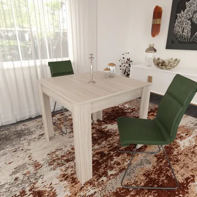 Produktbild von Skye Decor, Hochwertiger Esstisch, 90 x 80 x 78 cm, Eiche, 100% melaminbeschichtete Spanplatte, 18 mm dick | Moderner, eleganter Design für Ihr Zuhause und Essbereich.