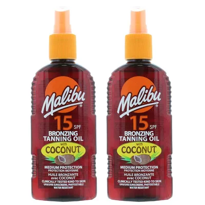 Produktbild von Malibu Bronzing Öl mit Kokosnuss SPF15 200ml x2pc