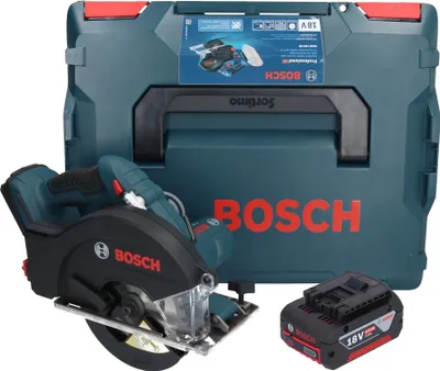 Produktbild von Bosch GKM 18V-50 Professional Akku Metall Handkreissäge 18 V 136 mm Brushless + 1x Akku 4,0 Ah + L-Boxx - ohne Ladegerät