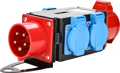 Obrázok produktu pre Jopassy rozvádzač napájania na stavenisko rozvádzač napájania CEE zásuvka IP44 na stavenisko 1 x CEE 400V / 16A, 3 x 230V（Schuko）