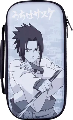 Produktbild von Konix Naruto Sasuke, Hartschalenkoffer, Nintendo, Schwarz, Grau, Weiß, Nintendo Switch, Reißverschluss
