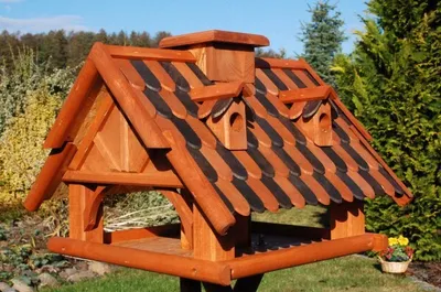 Produktbild von massives Futterhaus/Vogelhaus, V19 Holzschindel