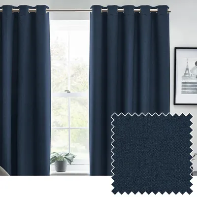 Obrázek produktu pro Elzusha – Termoizolační zatemňovací závěs s poutky, 100% zatemnění, rozměry 117x137 cm
