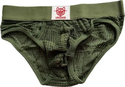 Image de Barcode Berlin - Sous-vêtement Slips Hommes - Snable Brief Olive - 1x Taille S