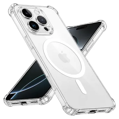 Produktbild von Techsuit – Shockproof Clear Silicone MagSafe transparentes Silikon-Schutzhülle für iPhone 16 Pro – transparent