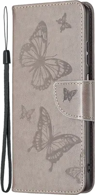 Produktbild von König Design Hülle kompatibel mit Samsung Galaxy A23 Kunstleder Handyhülle - Handy Case Grau