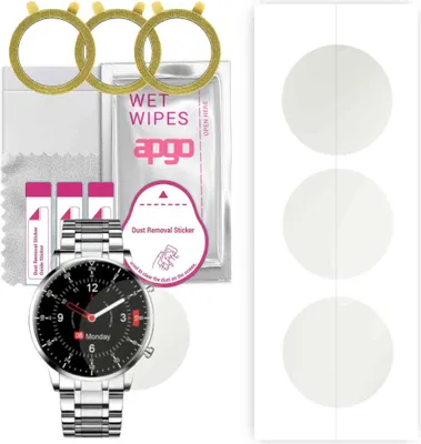 Produktbild von apgo 3 Stück Schutzfolie, Matt, kompatibel mit DexXer NY19 Smartwatch, Hydrogel Displayschutzfolie mit Positionierhilfe, Displayfolie, robust und kratzfest