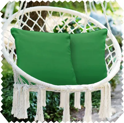 Produktbild von novely® 2er-Set OUTDOOR DEKOKISSEN - Wasserabweisende Zierkissen - Wetterfester Kissenbezug - Kissenhülle in 45x45 cm - Farbe: 1731 Grün | Ausführung: nur Bezüge (ohne Füllung)