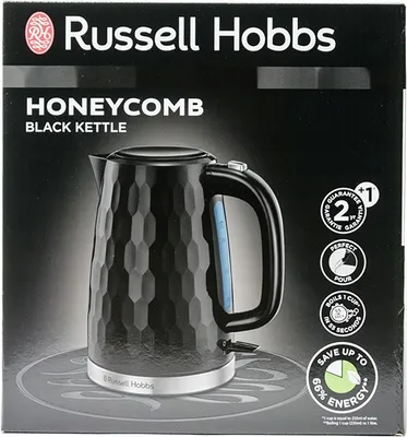 Obrázek produktu pro Elektrická konvice Russell Hobbs, objem 1,7 litru, výkon 2400 W, s funkcí proti usazování vodního kamene a otočnou základnou