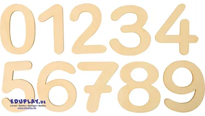 Obrázok produktu pre EDUPLAY 120596 Drevené číslo 5, prírodné