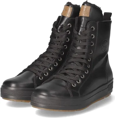 Produktbild von Rieker Damen Winterstiefeletten/ Stiefeletten Schwarz Kunstleder Größe: 38