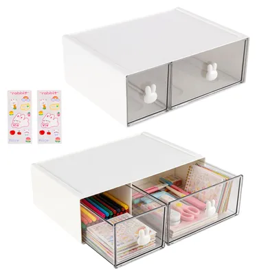 Produktbild von 2 stapelbare Teeboxen mit 2 Schubladen