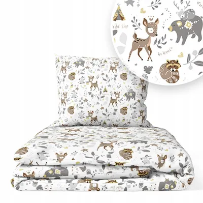 Immagine prodotto di Set Biancheria da Letto per Lettino 90 × 120 cm + Federa 40 × 60 cm – 100% Cotone per Neonato e Bambino