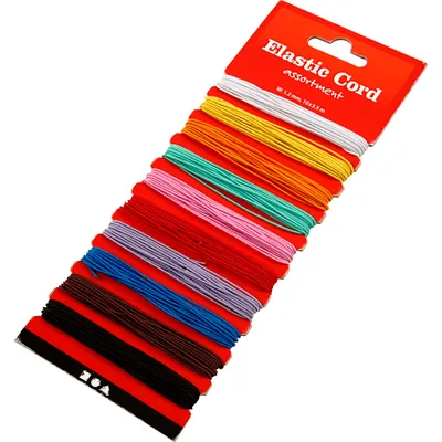 Produktbild von Creativ Company Gummiband Bastelset Multicolor 1mm 10x3,5m