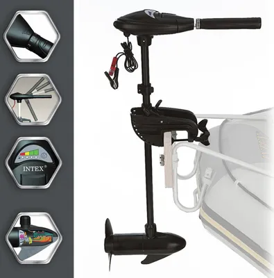 Produktbild von Intex 68631 Bootsmotor Elektromotor für Schlauchboot Aussenbootmotor 420W