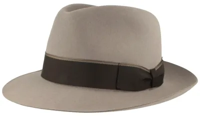 Image de Chapeau élégant en feutre Bogart avec ruban en reps bicolore de Hut-Breiter, bleu, taille 59