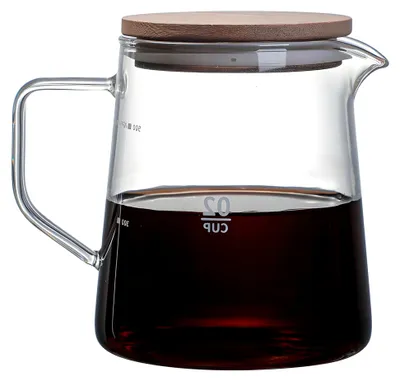 Produktbild von Glaskanne 500ml, Teekanne aus Borosilikatglas, geeignet für Tee, Kaffee und kalte Getränke, hitzebeständig