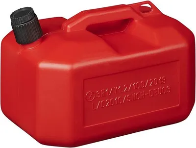 Immagine prodotto di Tanica carburante 10L plastica rossa omologata ONU (modello basso)