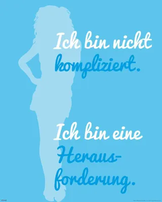 Image de Motivational - Mini poster - Je ne suis pas compliqué + 1 poster Ü de taille 61x91,5cm