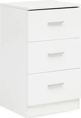 Produktbild von WOHNLING Nachttisch Weiß WL5.868 Holz Nachtkonsole Nachtkommode Boxspringbett