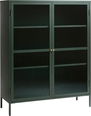 Image de Highboard >BRONCO< (B/H/T: 110x140x40 cm) in grün - 110x140x40 (BxHxT)