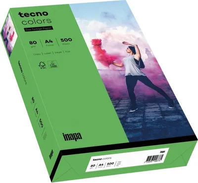 Productafbeelding van TECNO COLORS, intens groen papier, formaat A4