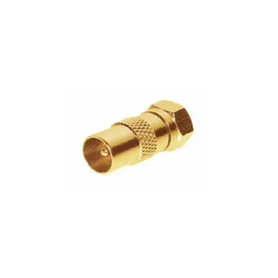 Produktbild von IEC-Stecker auf F-Stecker, vergoldet