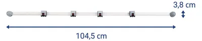 Produktbild von MAUL Infoleiste Aluminium zum Anschrauben 104.5 x 3.8 x 3.8 cm grau
