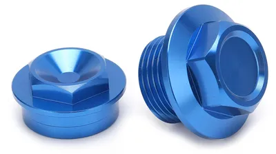 Image de Lot de 2 écrous d'essieu avant pour moto, M18x1,5, en aluminium, de rechange pour les modèles 250-450 SXF 2015, bleu