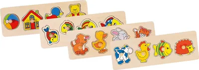 Produktbild von goki Steckpuzzle 4T Holz 4f srt.