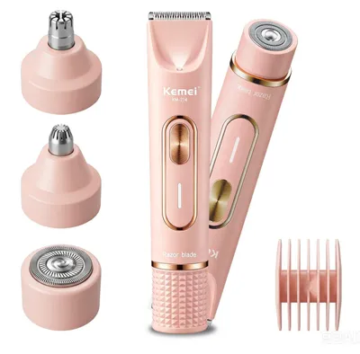 Produktbild von Elektrischer Intimrasierer für Frauen 4-in-1 Dual-Head Bikini-Trimmer Pink
