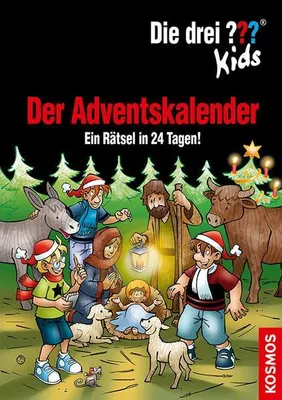 Produktbild von Die drei ??? Kids, Der Adventskalender: Ein Rätsel in 24 Tagen! Extra: Stickerbogen