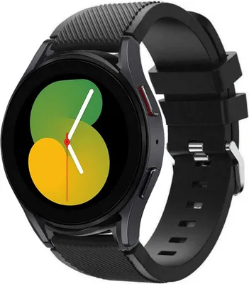 Produktbild von Strap-it Samsung Galaxy Watch 5 - 40mm Silikonarmband (Schwarz)