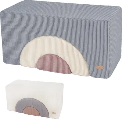 Obrázek produktu pro Sada 3 velkých pěnových bloků Rainbow (ecru/béžová, šedá, pudrově růžová)