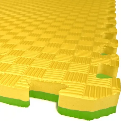 Produktbild von TATAMI PUZZLE Matte - Zweifarbig - 100x100x2,6 cm gelb-grün