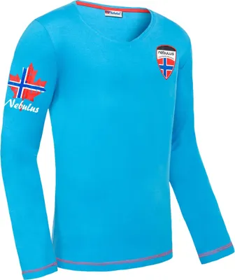 Zdjęcie produktu dla Nebulus longsleeve COSMO men, koszula casual, dekolt V, P5377 - Men, malibou blue, L