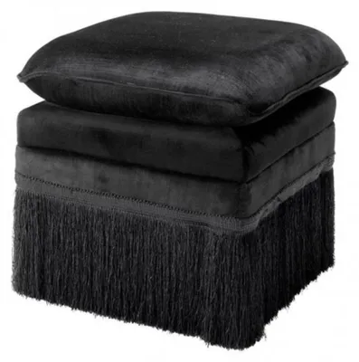Immagine prodotto di Casa Padrino Sgabello nero 41 x 41 x H. 42 cm - Sgabello Hotel Mobili