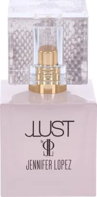 A close-up studio shot of a Jennifer Lopez fragrance bottle.
