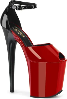 Produktbild von FLAMINGO-868 Damen Sandale von Pleaser, Rot Schwarz , EU 35, US 5