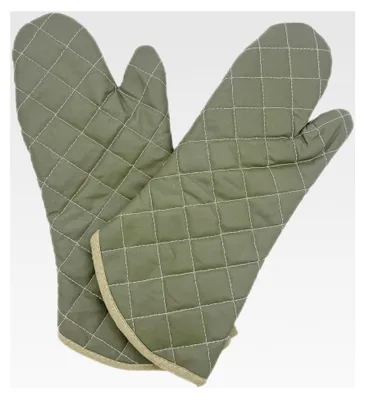 Produktbild von Hitzebeständige Ofenhandschuhe aus Baumwolle, Küchenhandschuhe, Grillhandschuhe (43,2 cm, Olivgrün)
