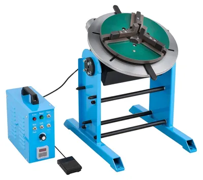 Productafbeelding van VEVOR lasdraaitafel, 200 kg, laspositioneerder 120 W, hellingshoek -45° tot 90°, toerentalregeling 0,5–5 omwentelingen per minuut, elektrisch en met voetpedaal, geschikt voor snijden, slijpen en montage